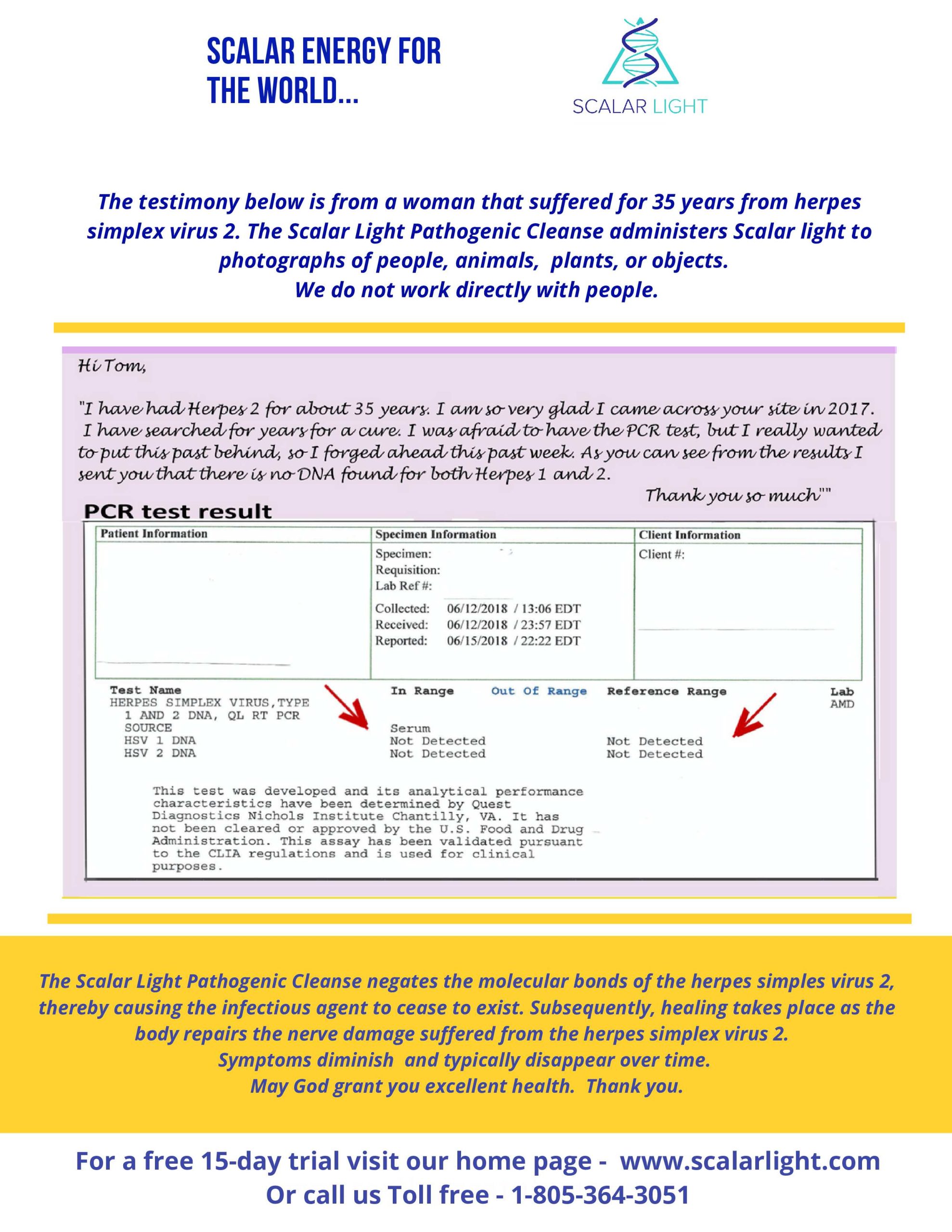 Herpes PCR Test Result