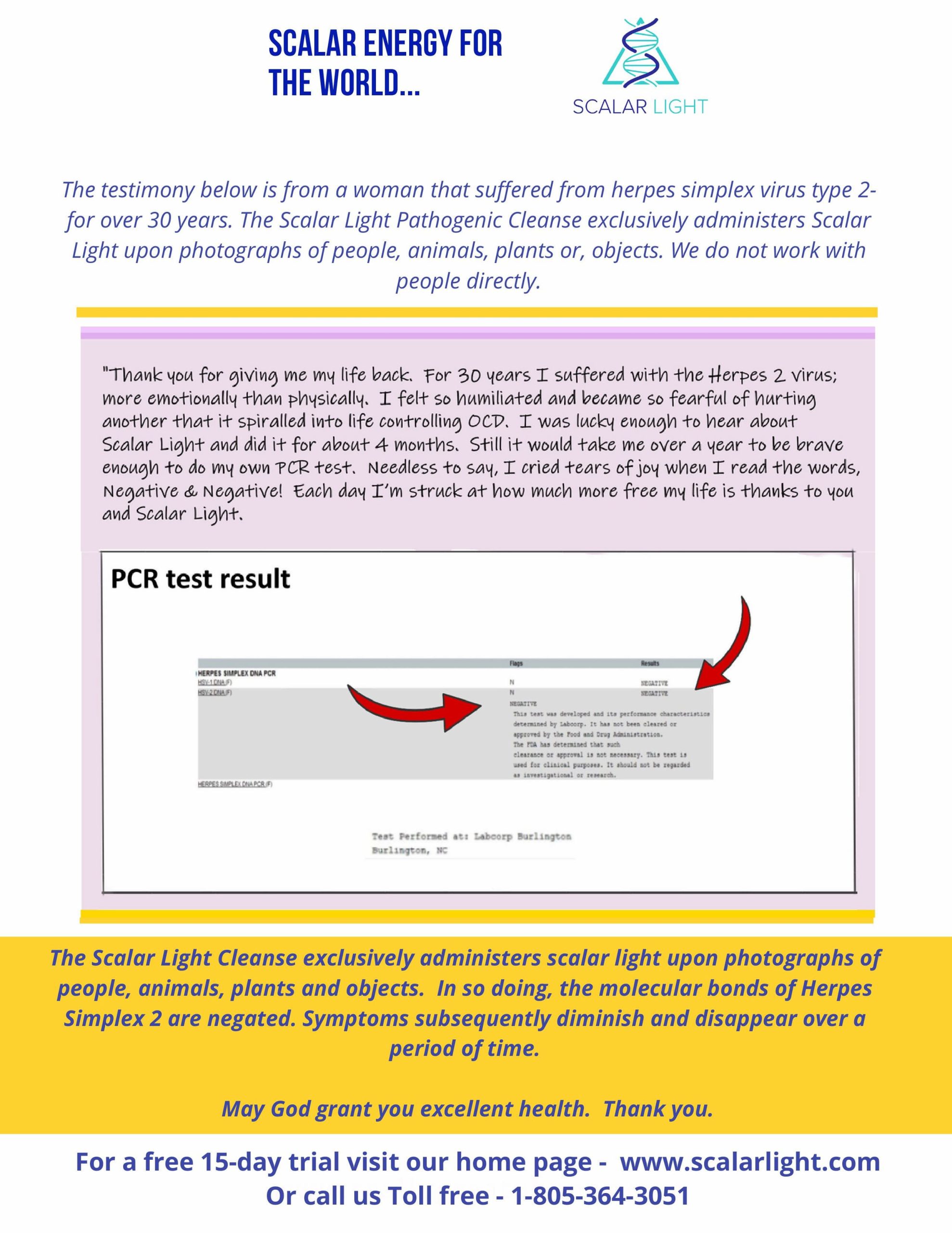 Herpes PCR Test result