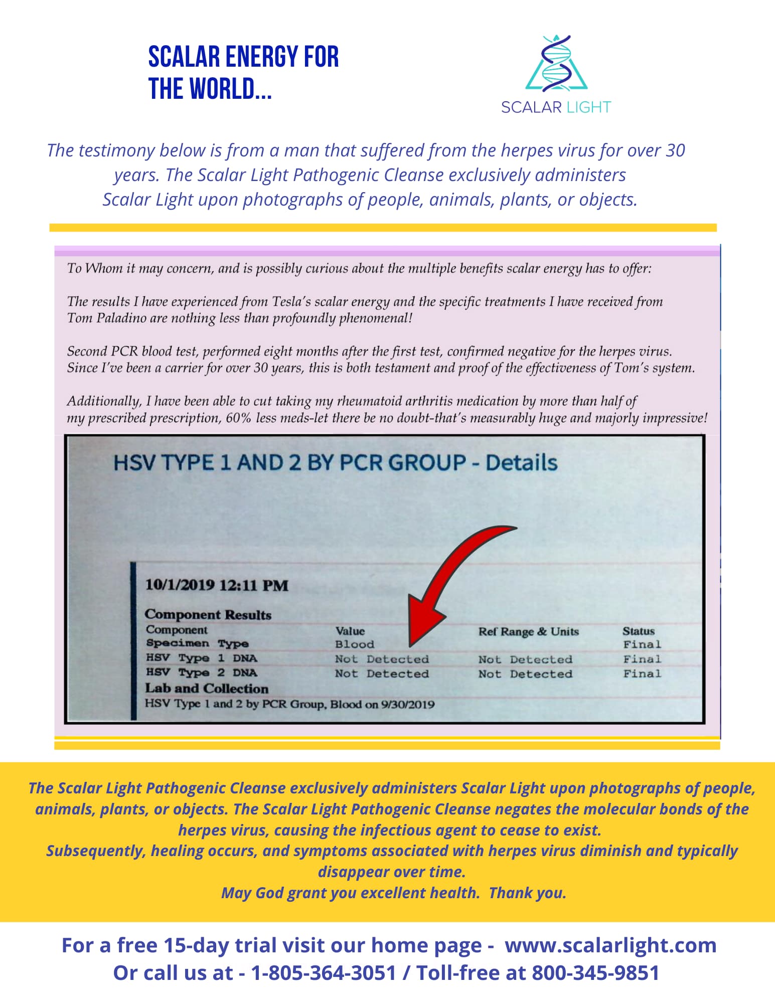 Herpes PCR test result