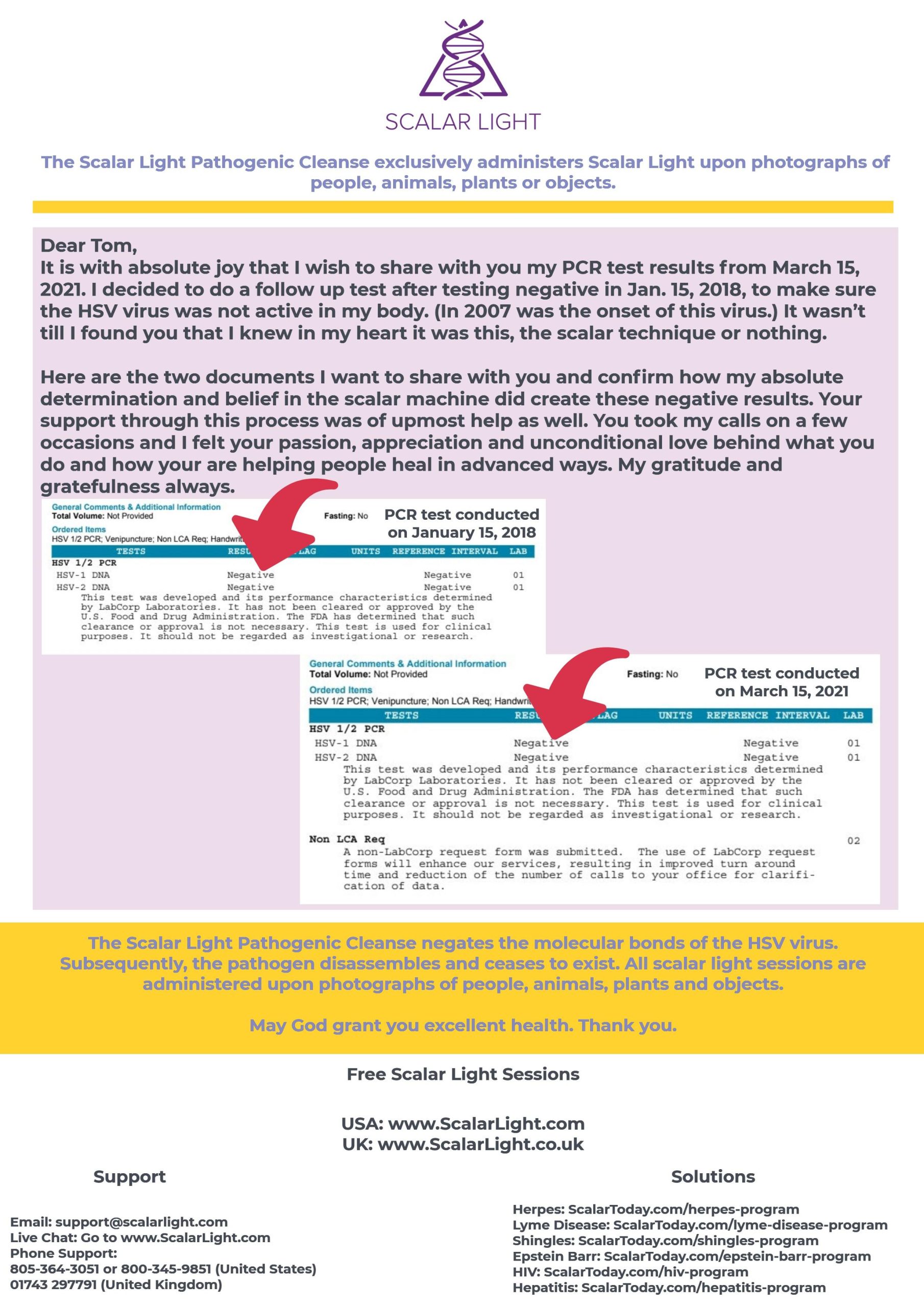 Herpes PCR Test Result